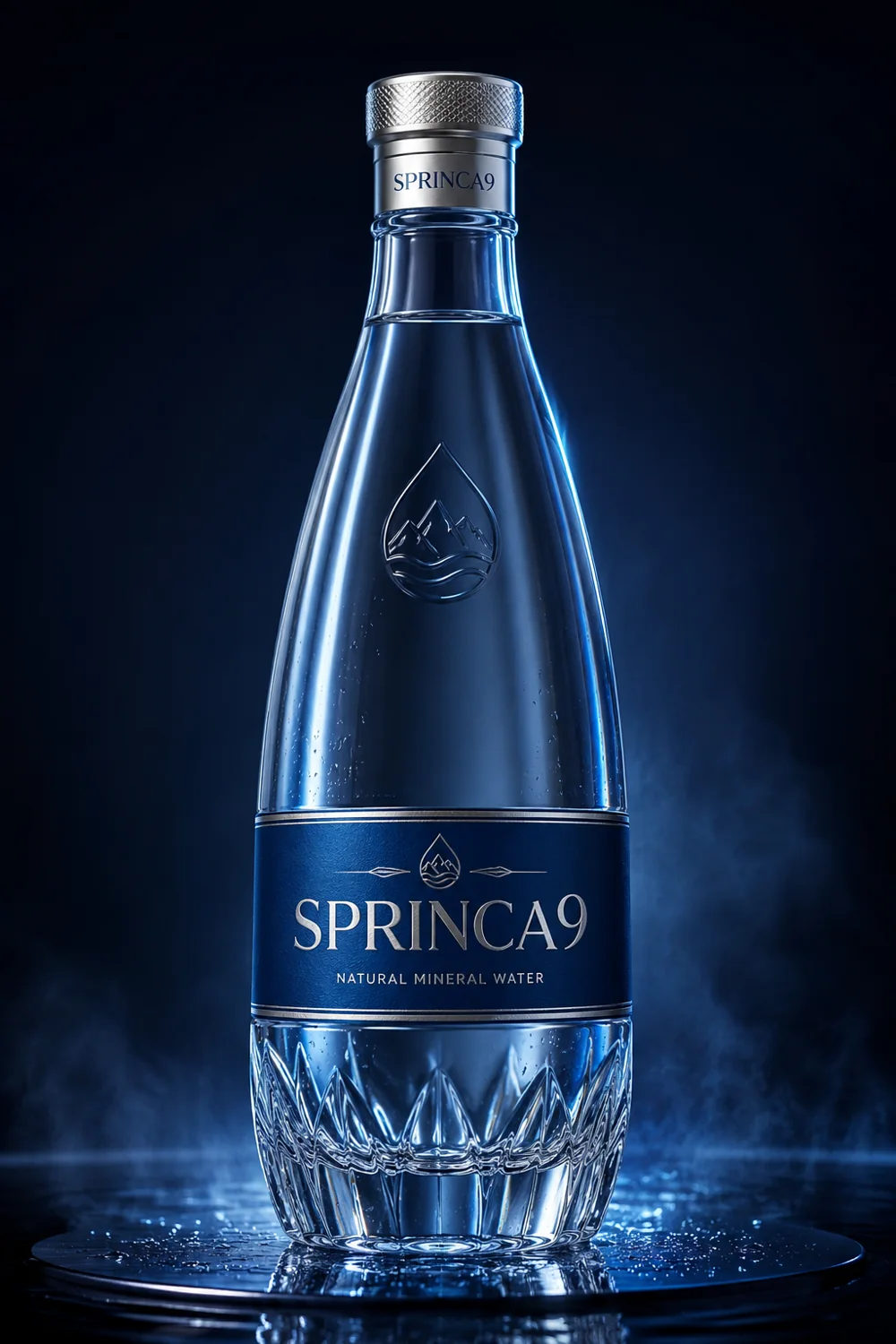 Sprinca9 Reserve glass water bottle